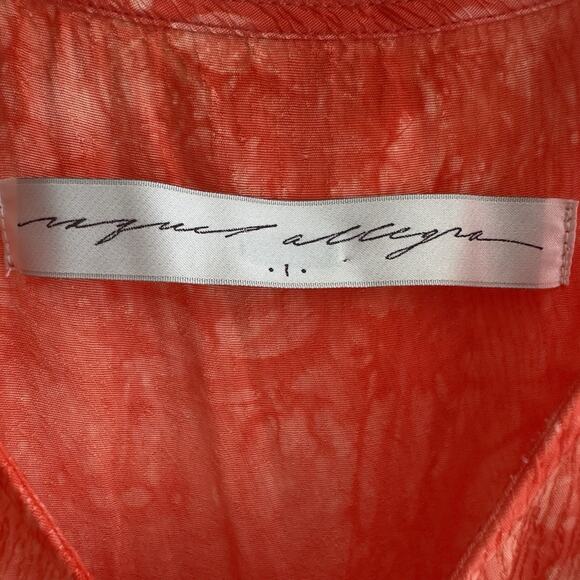 Raquel Allegra Dress Small 1 tie Tie Dye Sleeveless Midi Slip Boho Artsy Resort - Picture 8 of 12